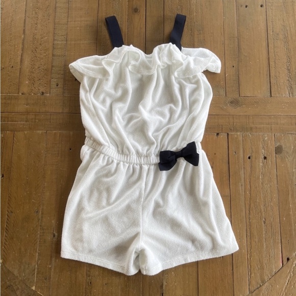 Janie and jack white ribbon terry romper - Picture 1 of 6